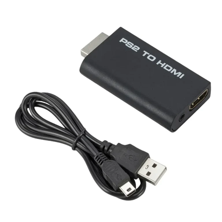 Adaptateur HDMI PS2 jack 3.5mm audio câble USB