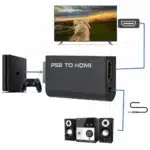 Adaptateur HDMI PS2 jack 3.5mm audio câble USB