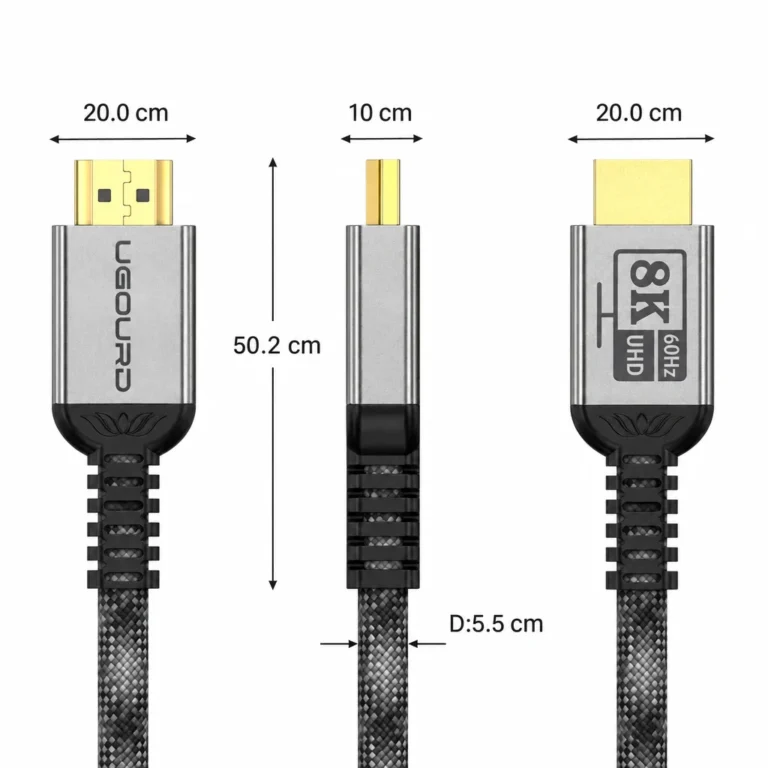 Câble HDMI PS5 8K 60 Hz 2.1 tressé 48 Gbps 4K 144 Hz