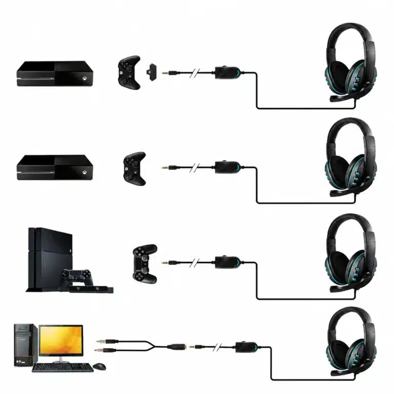 Casque PS4 micro filaire jack 3.5mm réglage volume