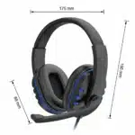 Casque PS4 micro filaire jack 3.5mm réglage volume