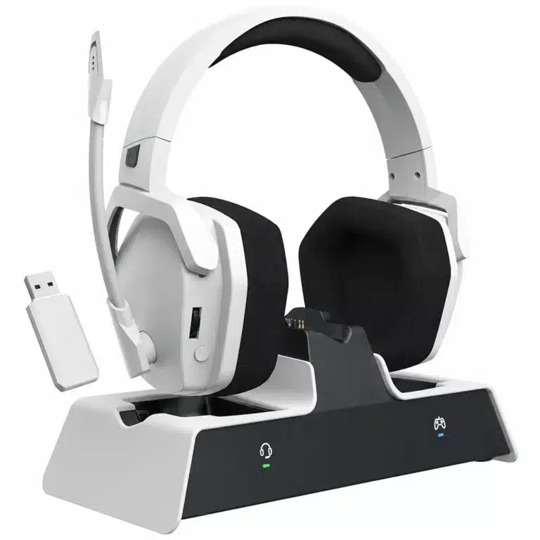 Casque PS5 sans fil station de charge casque manette - Blanc avec station