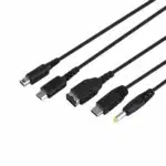 Chargeur 3DS USB câble 5 en 1 compatible DS Lite PSP Wii U