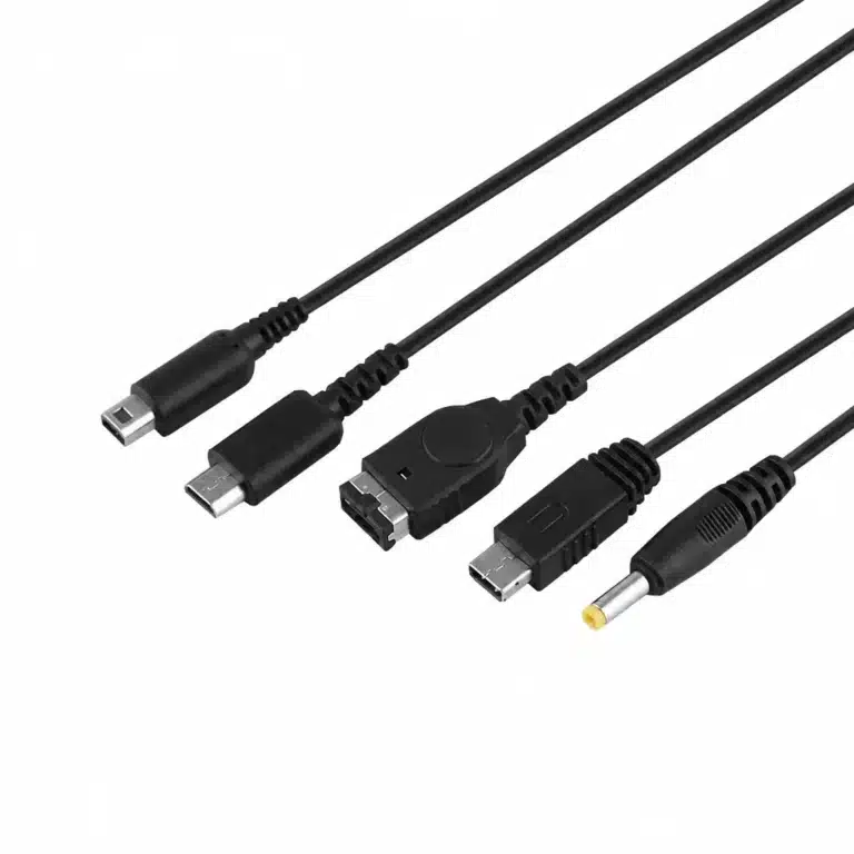 Chargeur 3DS USB câble 5 en 1 compatible DS Lite PSP Wii U