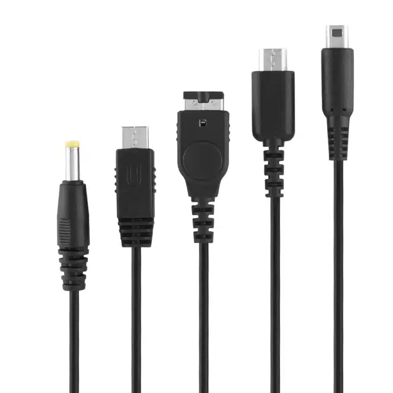 Chargeur 3DS USB câble 5 en 1 compatible DS Lite PSP Wii U