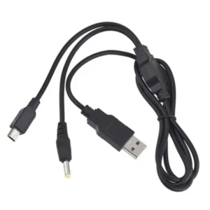 Chargeur PSP USB câble 2 en 1 charge données PSP 1000 2000 3000