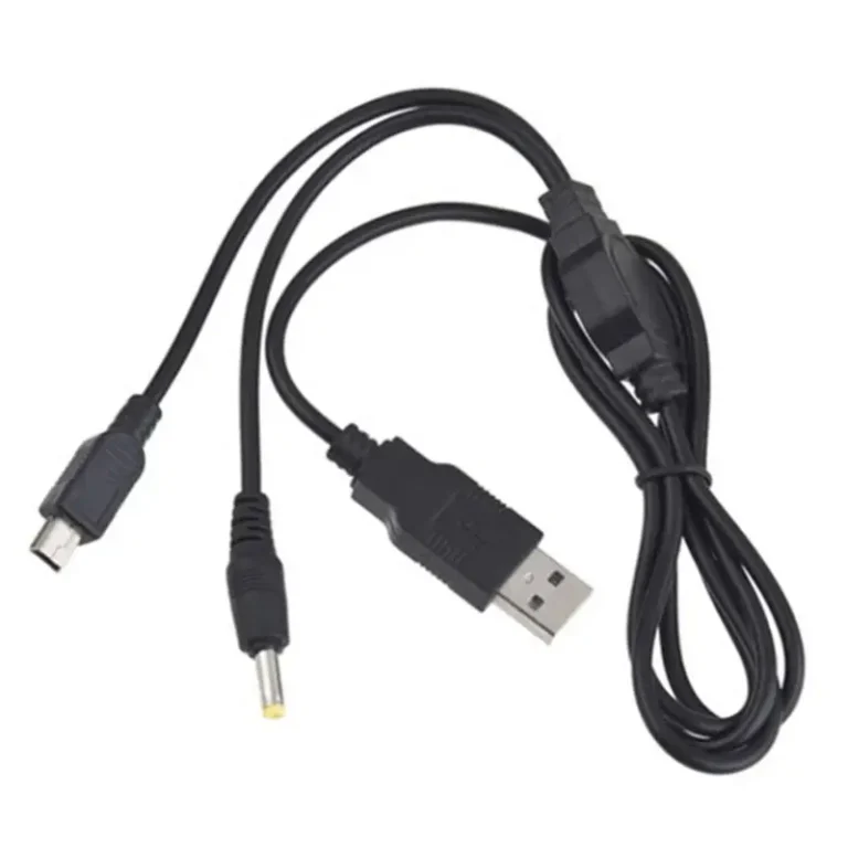 Chargeur PSP USB câble 2 en 1 charge données PSP 1000 2000 3000