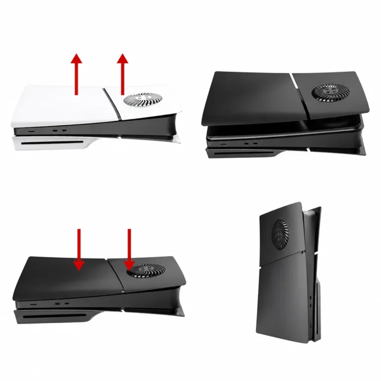 Coque PS5 Slim édition disque ABS aérations