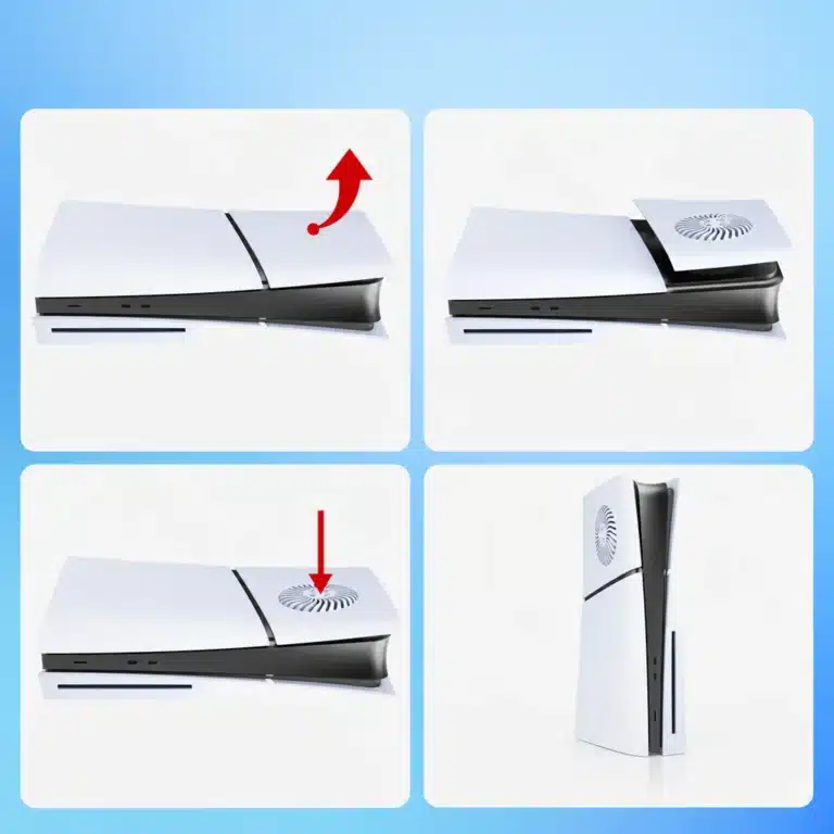 Façade PS5 Slim demi-coque supérieure aérations