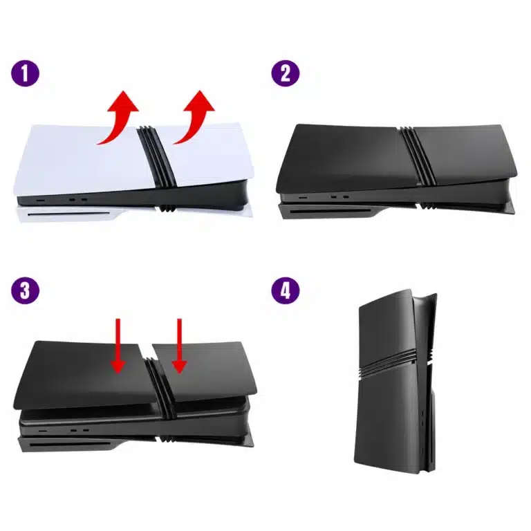 Façades PS5 Pro édition disque panneaux latéraux remplacement