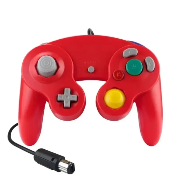 Manette GameCube filaire joystick console NGC - Rouge