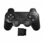 Manette PS2 sans fil 2.4 GHz vibration coque transparente - Noir