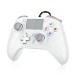 Manette PS4 filaire vibrations turbo - Blanc