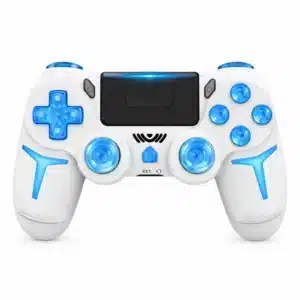 Manette PS4 sans fil Bluetooth, gyroscope 6 axes et pavé tactile - Blanc
