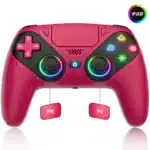 Manette PS5 personnalisable sans fil programmable macro turbo - Rouge