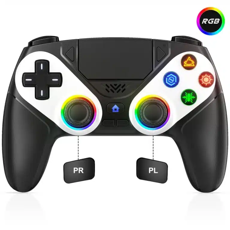Manette PS5 personnalisable sans fil programmable macro turbo - Noir