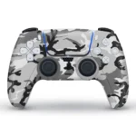 Sticker PS5 vinyle console manette Slim Pro - Camouflage gris