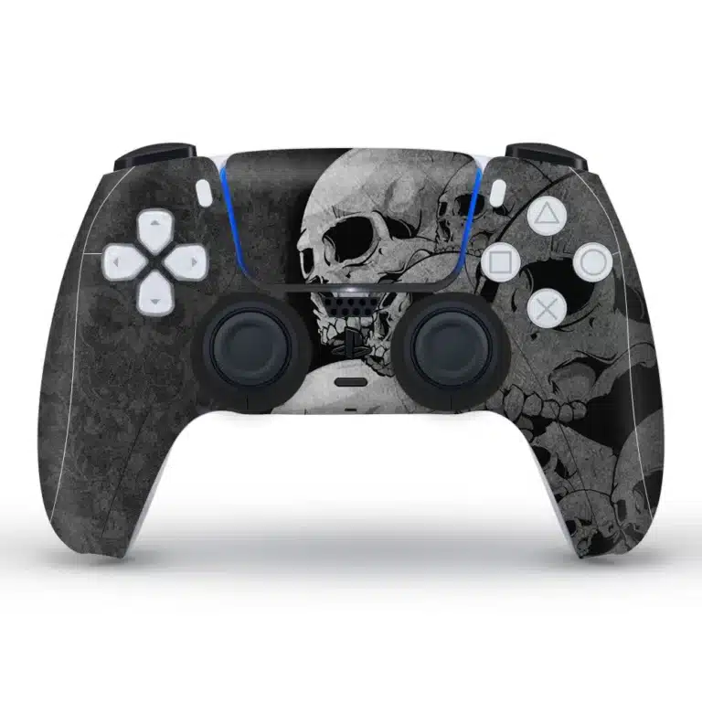 Sticker PS5 vinyle console manette Slim Pro - Crâne