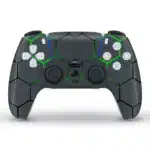 Sticker PS5 vinyle console manette Slim Pro - Hexagones verts