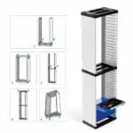 Support PS5 PS4 rangement vertical 36 jeux
