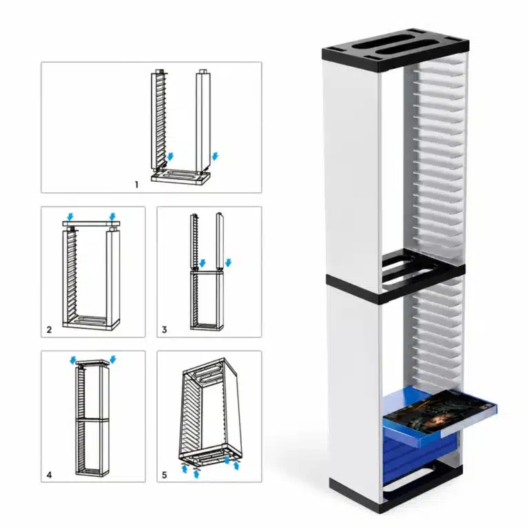 Support PS5 PS4 rangement vertical 36 jeux