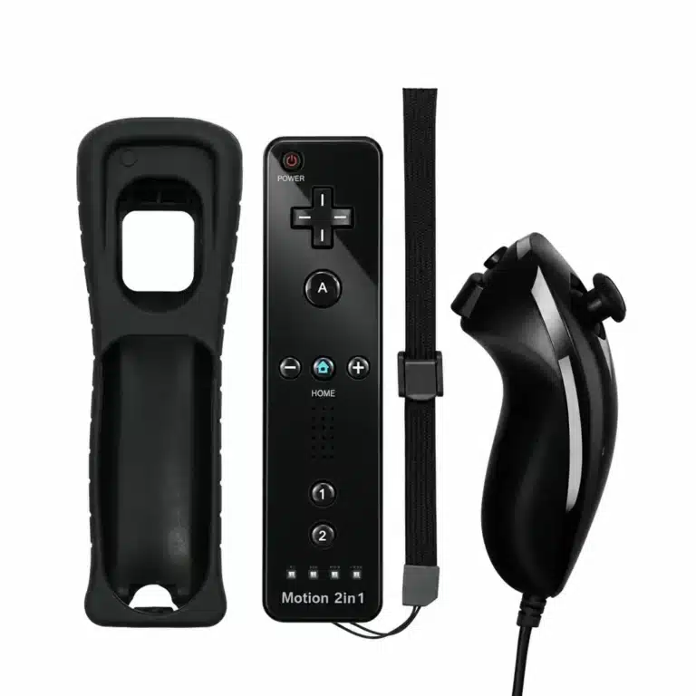 Télécommande Wii 2 en 1 Nunchuk Motion Plus Wii U - Noir · version 1